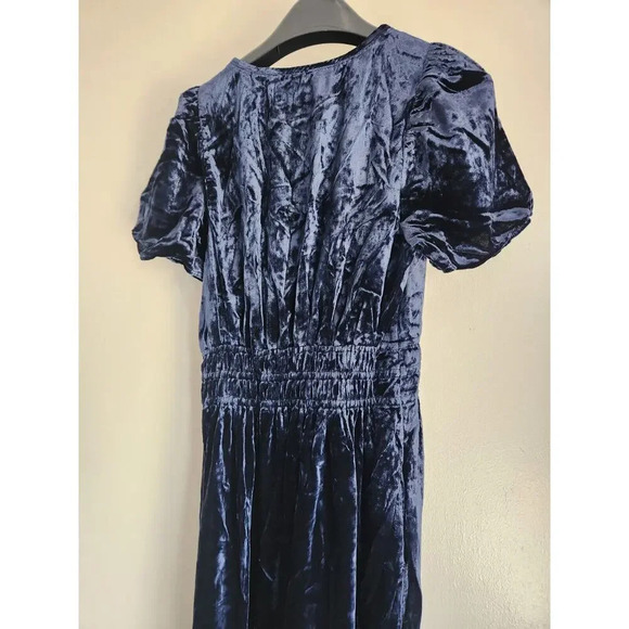 NWT Anthropologie The Somerset Maxi Dress Velvet Edition Size XXS Navy #NA414 - Picture 7 of 11